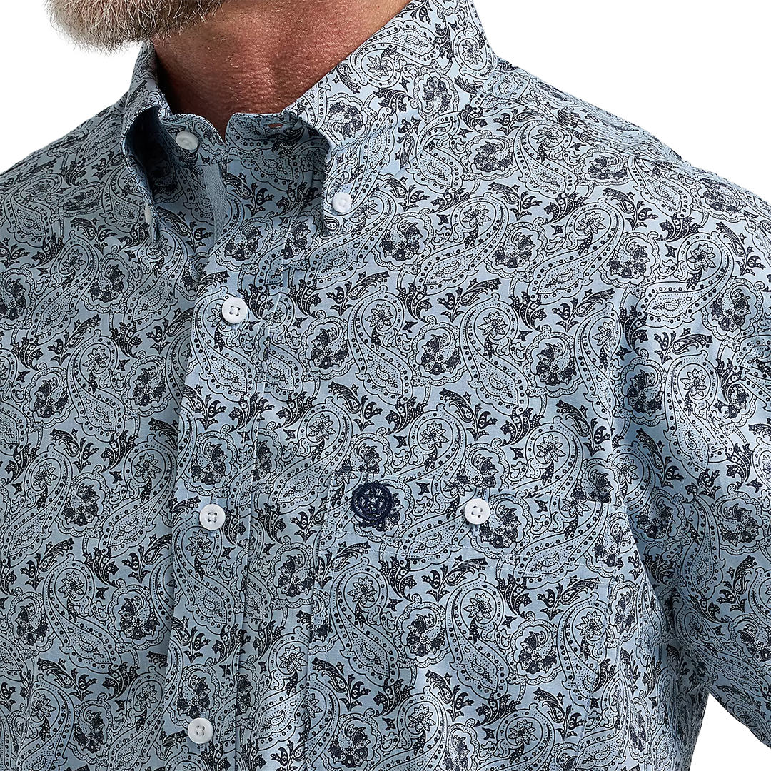 Chemise à manches longues boutonnée à motif écossais Wrangler Rétro Premium pour homme