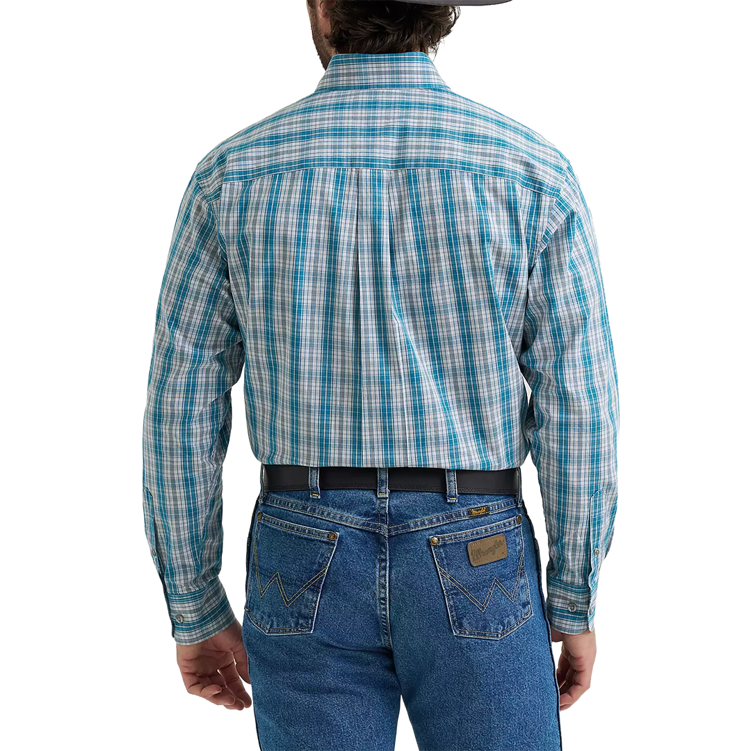 Chemise à manches longues boutonnée à motif écossais Wrangler Rétro Premium pour homme