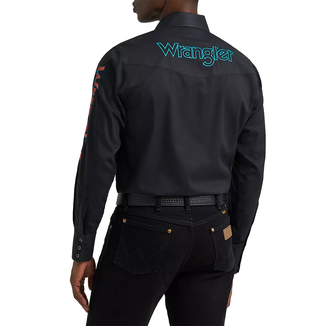 Chemise à manches longues boutonnée à motif écossais Wrangler Rétro Premium pour homme