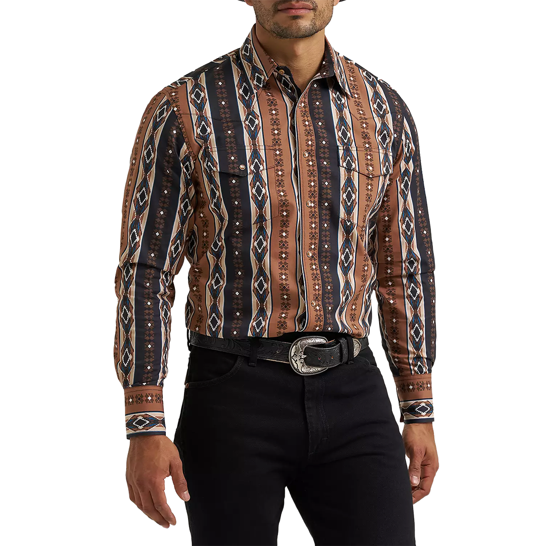 Wrangler Men's Checotah Long Sleeve Snap Shirt