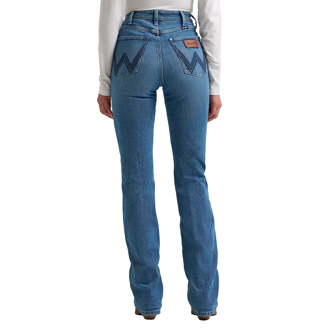Jean Wrangler pour femme, coupe cowboy, taille haute