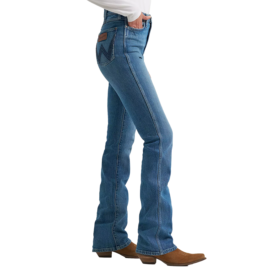 Jean Wrangler pour femme, coupe cowboy, taille haute