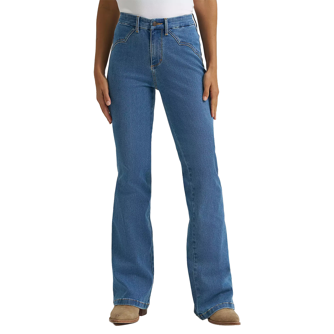 Jean Wrangler pour femme, coupe cowboy, taille haute