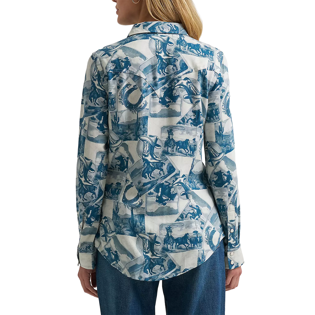 Wrangler Women's Reverie Vintage Fit Western Snap Shirt