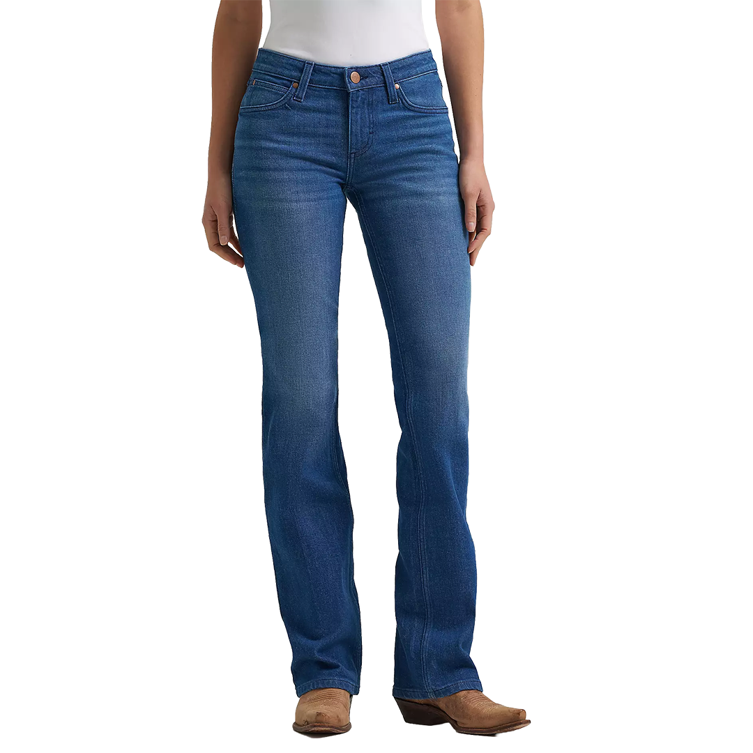 Jean Wrangler pour femme, coupe cowboy, taille haute