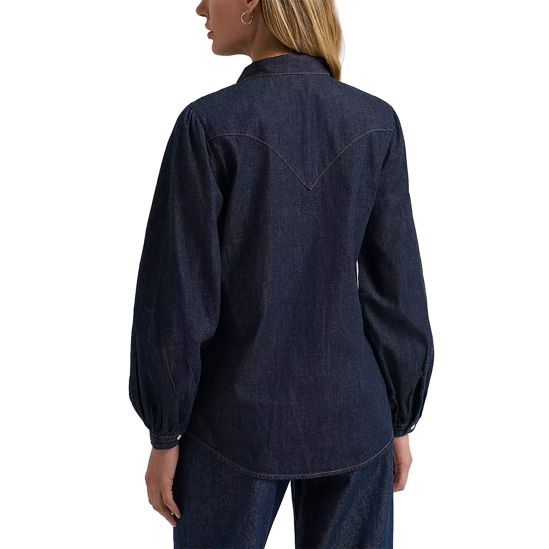 Wrangler Women's Denim Bow Snap Shirt
