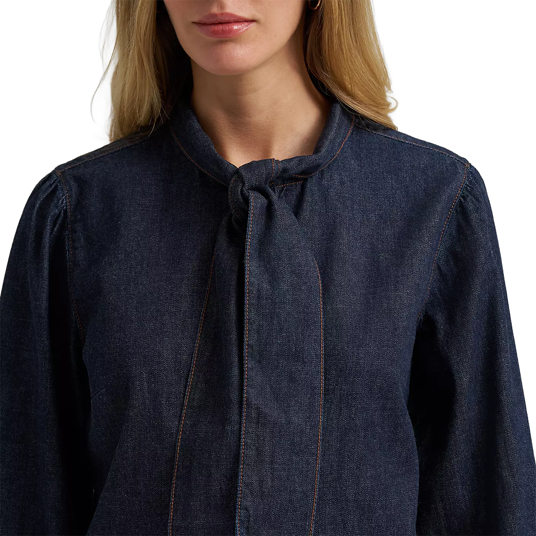 Wrangler Women's Denim Bow Snap Shirt