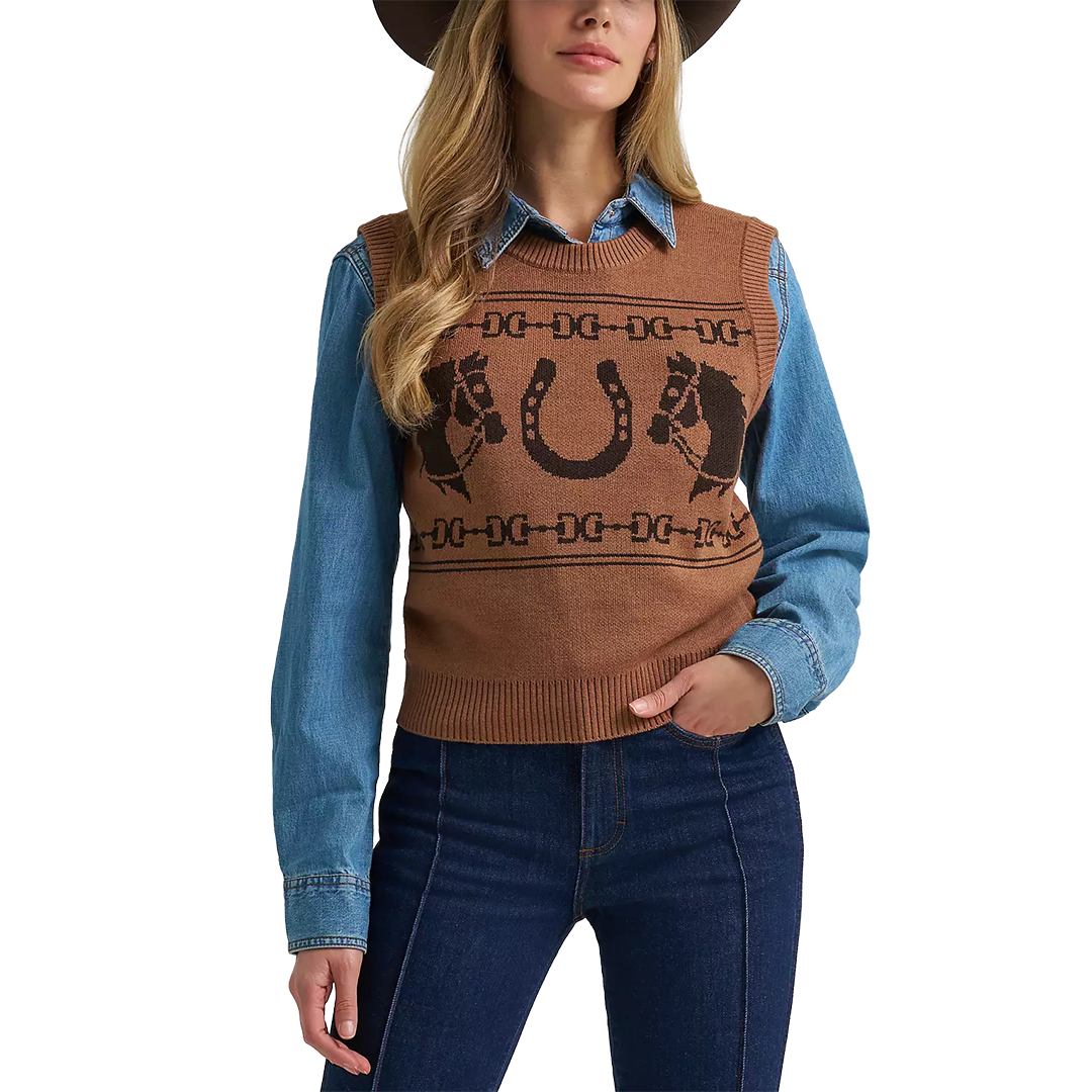 Wrangler Women's Horse Sweater Vest