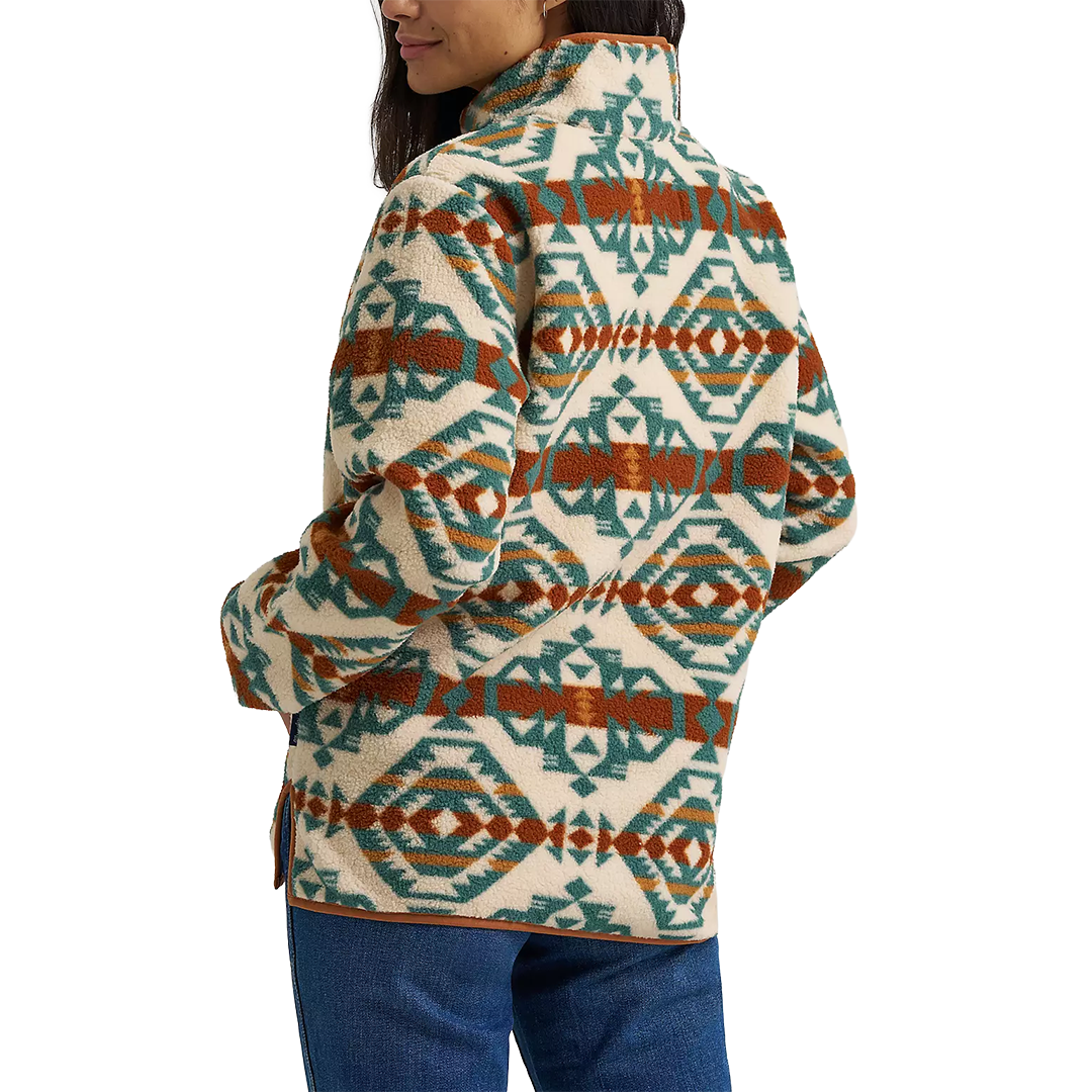 Chandail en molleton Sherpa à col zippé quart Wrangler pour femme
