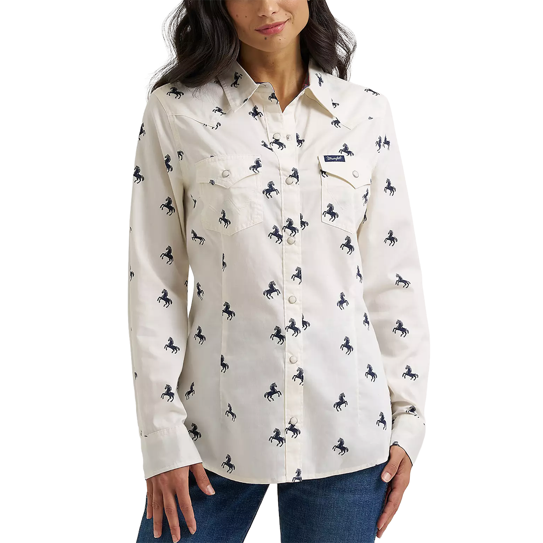 Wrangler Women's Olivia Western Slim Snap Shirt