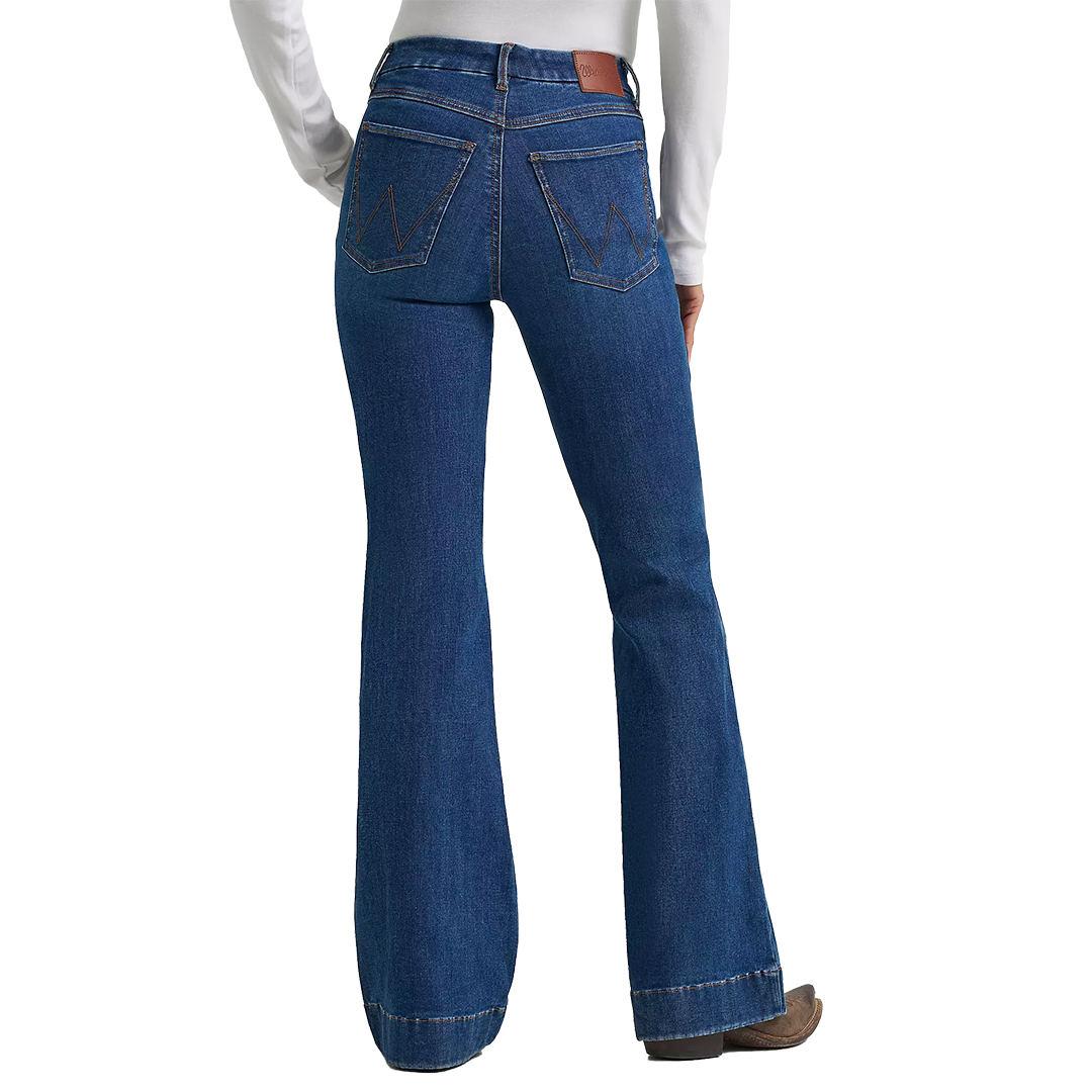 Jean Wrangler pour femme, coupe cowboy, taille haute