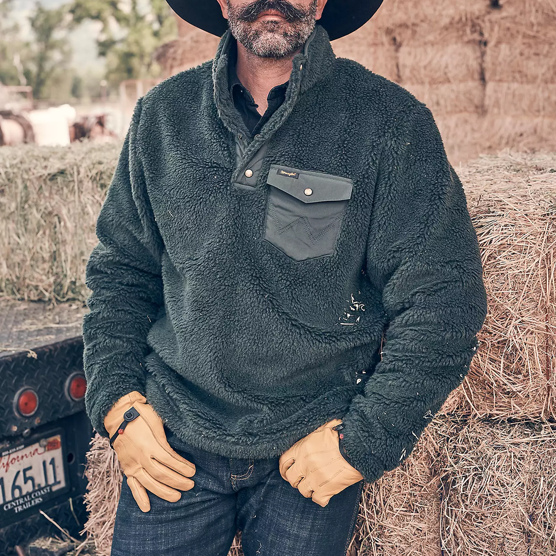Wrangler Pull à capuche pour homme Long Live Cowboys