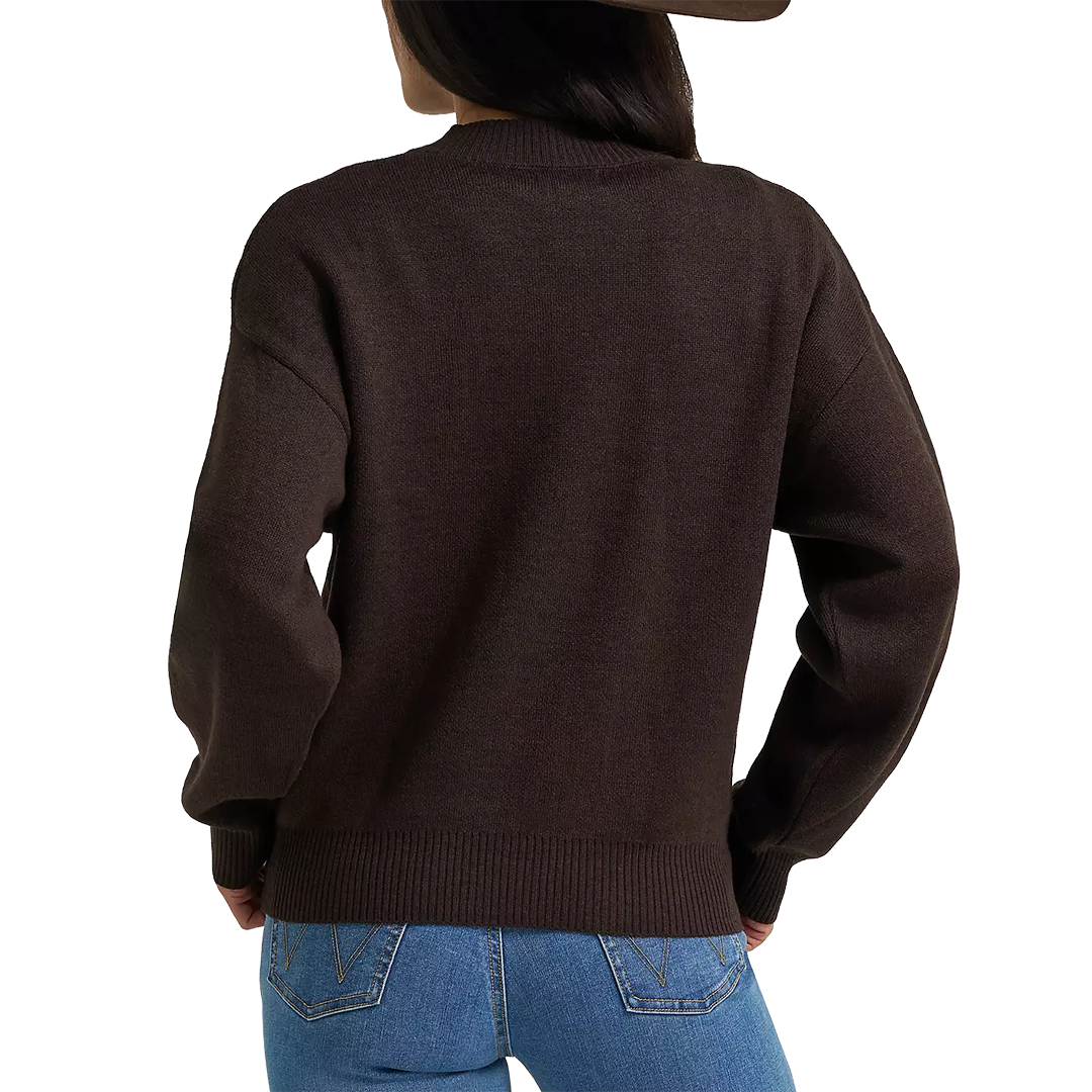 Pull col rond jacquard équestre Wrangler pour femme