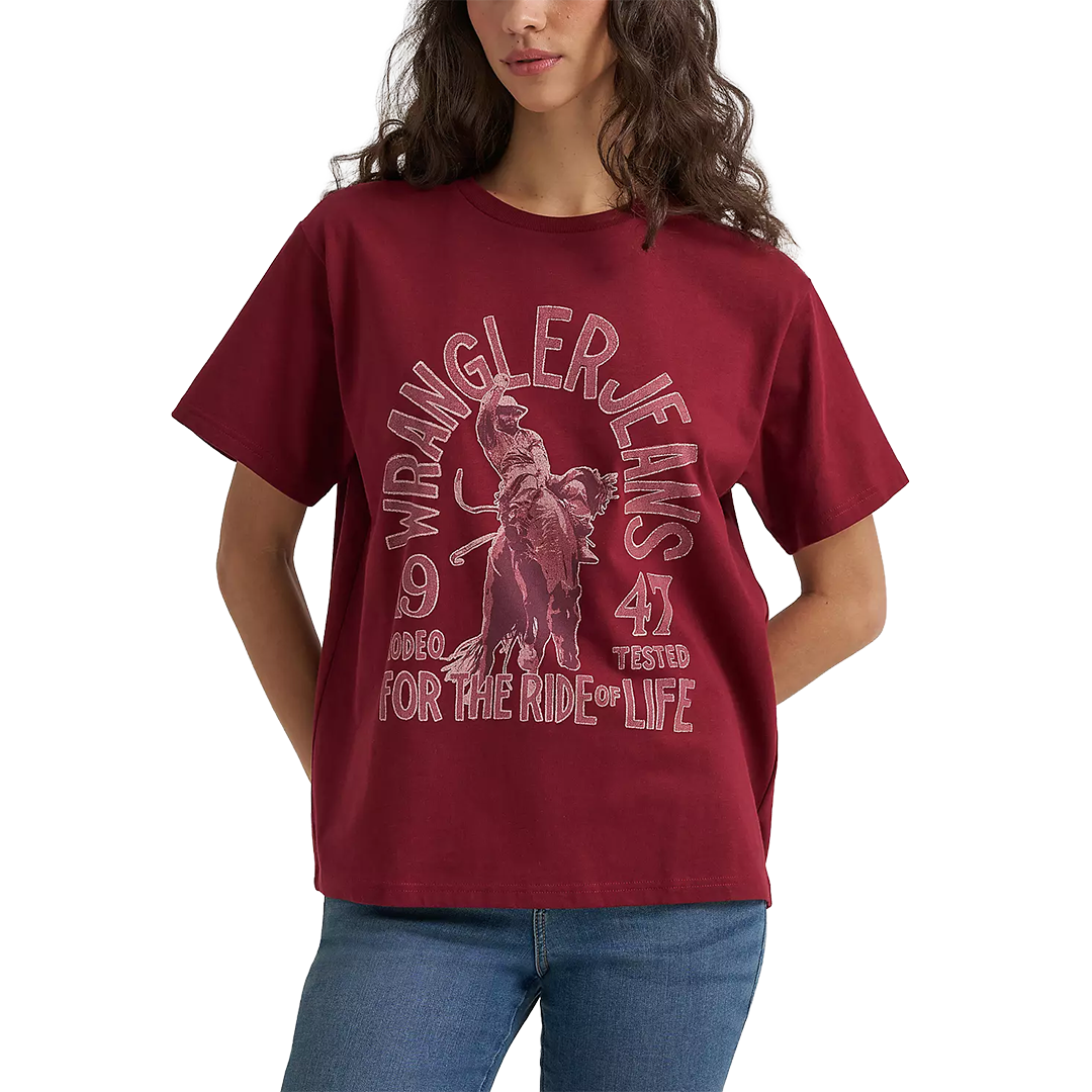Wrangler Women's For the Ride of Life Girlfriend Graphic Tee
