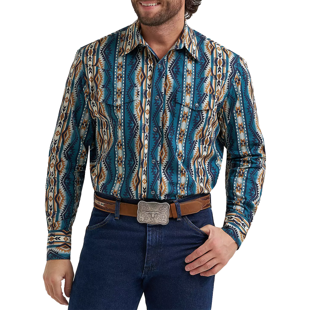 Wrangler Men's Checotah Long Sleeve Snap Shirt