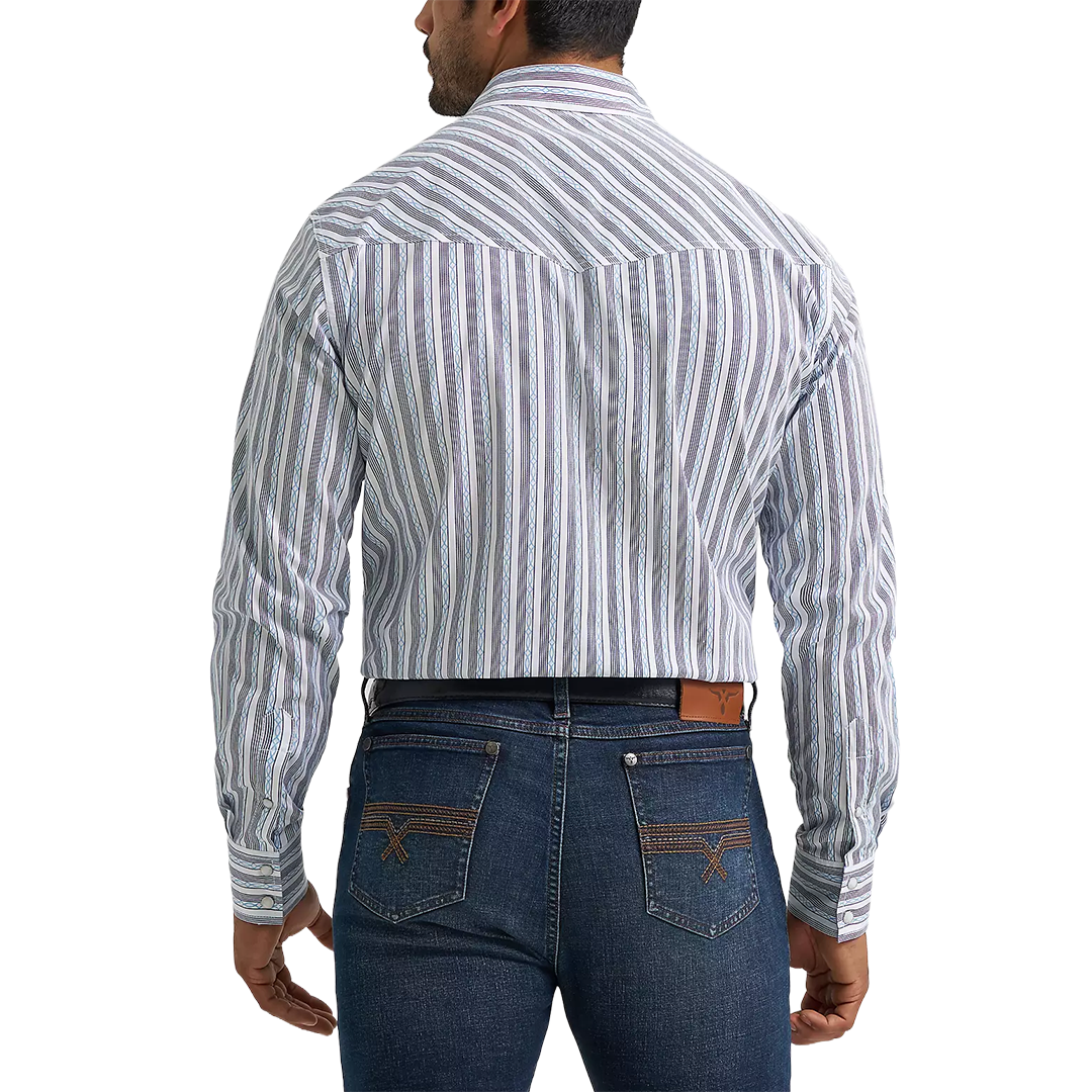 Chemise à manches longues boutonnée à motif écossais Wrangler Rétro Premium pour homme