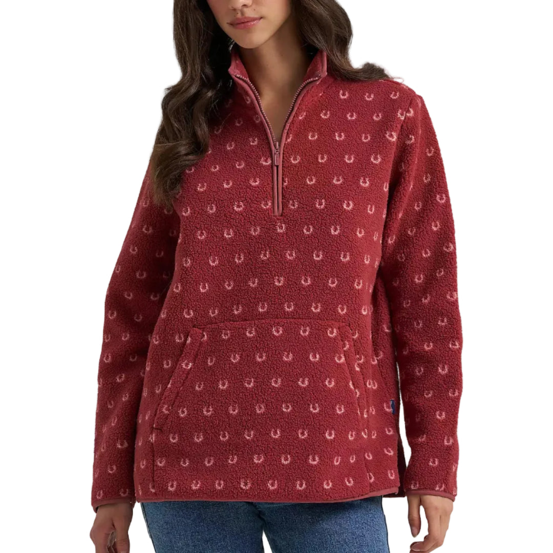 Wrangler Women's High Plains Sherpa Zip Pullover