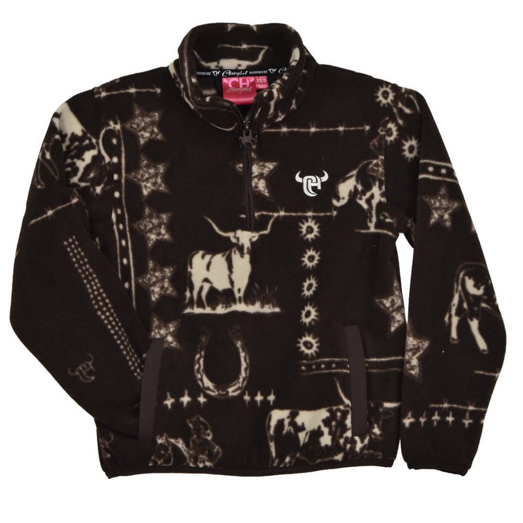Veste polaire à imprimé western Cowgirl Hardware pour filles