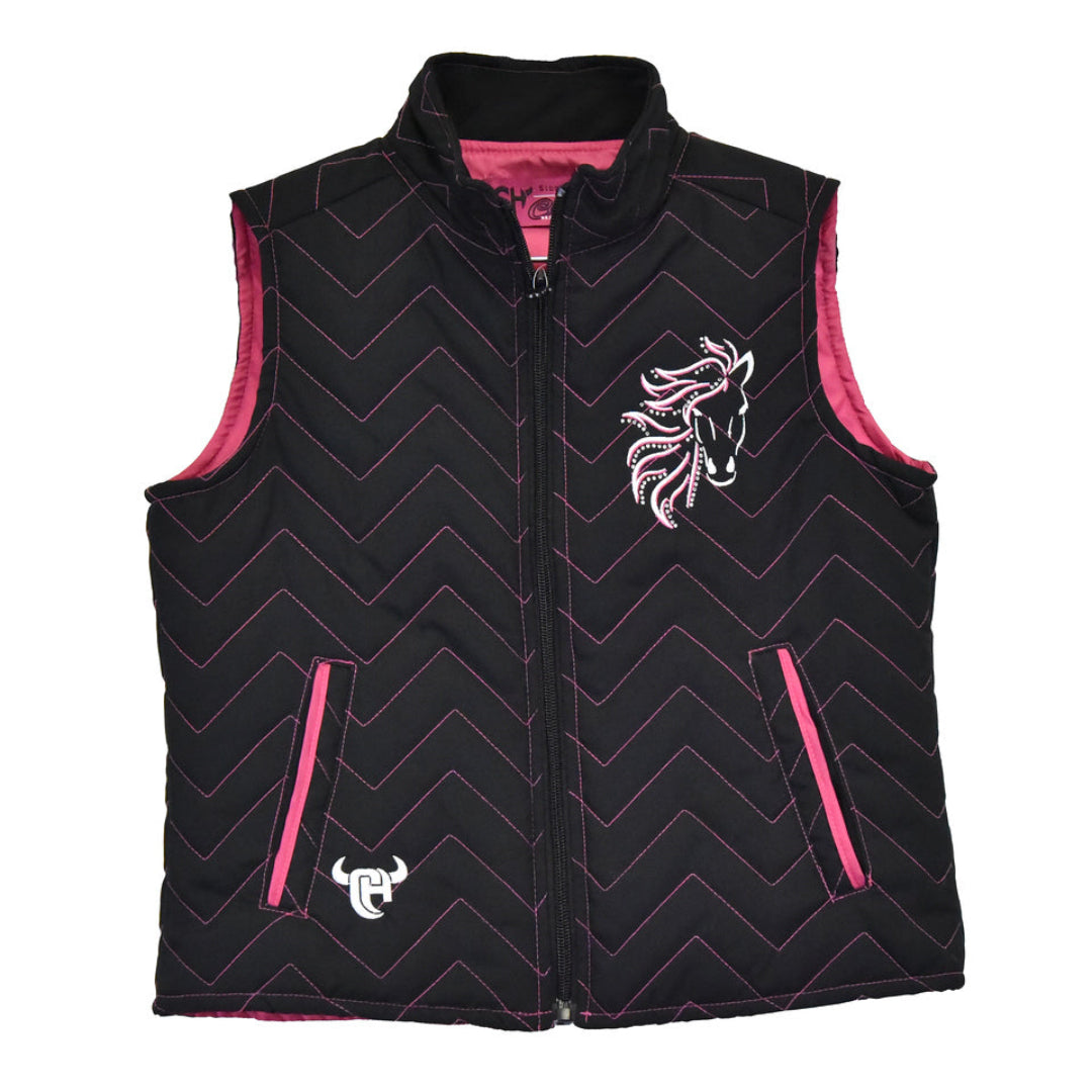 Cowgirl Hardware Girls' Toddler Swirl Pattern Quilted Vest
