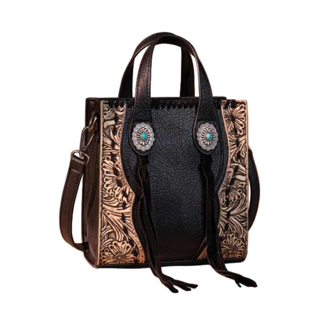 Trinity Ranch Floral Tooled Mini Crossbody