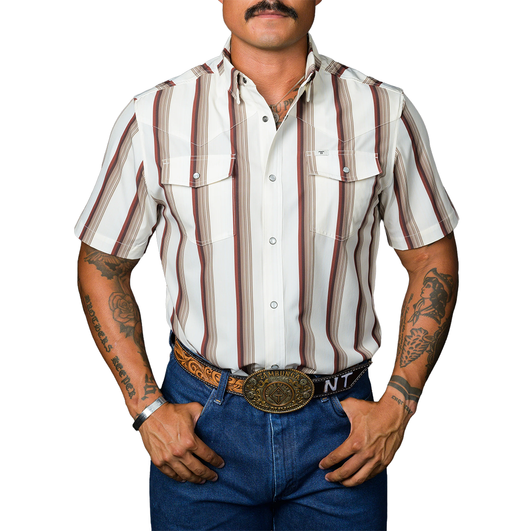 Chemise boutonnée à manches courtes Ariat Pro Series Cal Classic Fit pour homme