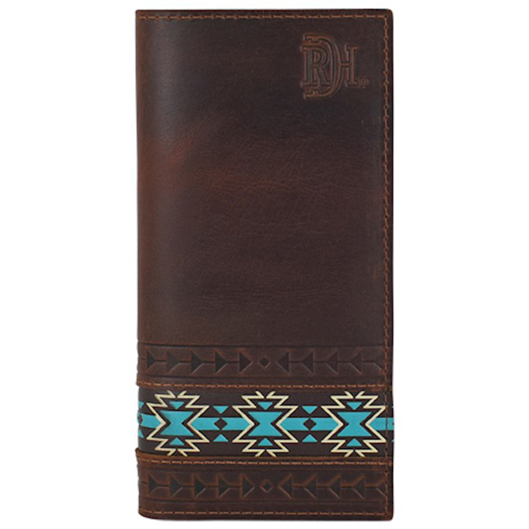 Red Dirt Hat Co. Portefeuille Pliant Châtaigne Huilée Avec Grand Portefeuille Southwestern