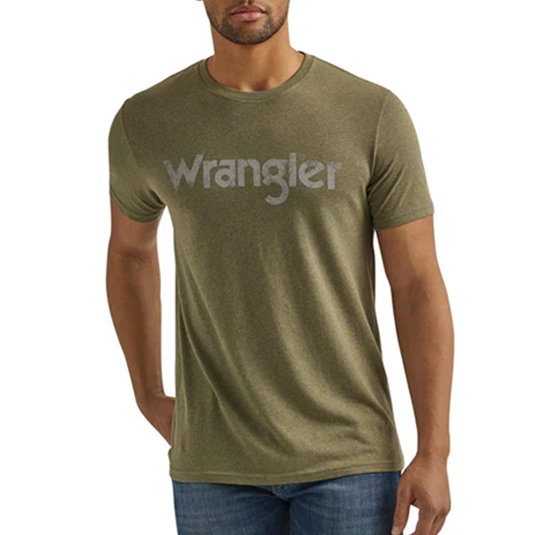 Wrangler Men's Logo Olive T-Shirt