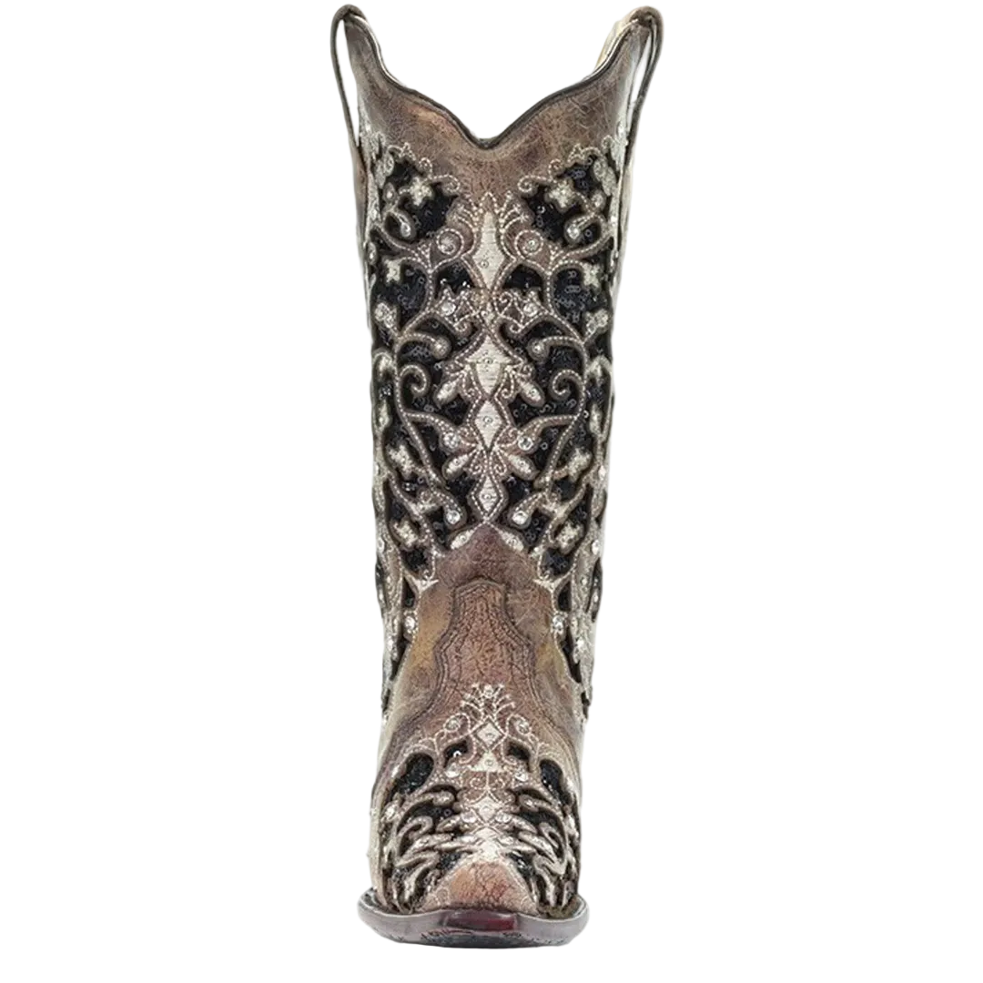 Corral Women's Embroidery Snip Toe Cowgirl Boots