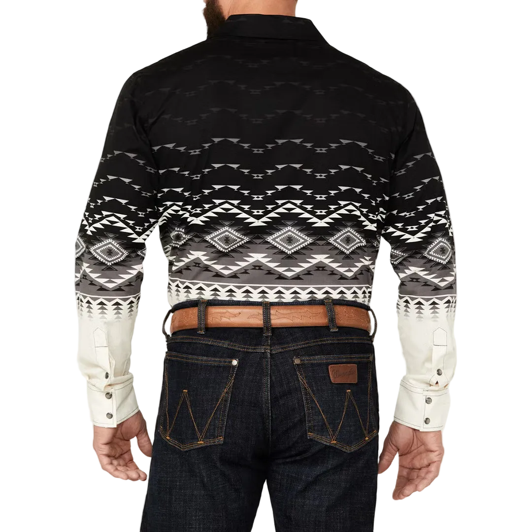 Rock & Roll Denim Men's Southwestern Print Long Sleeve Snap Shirt