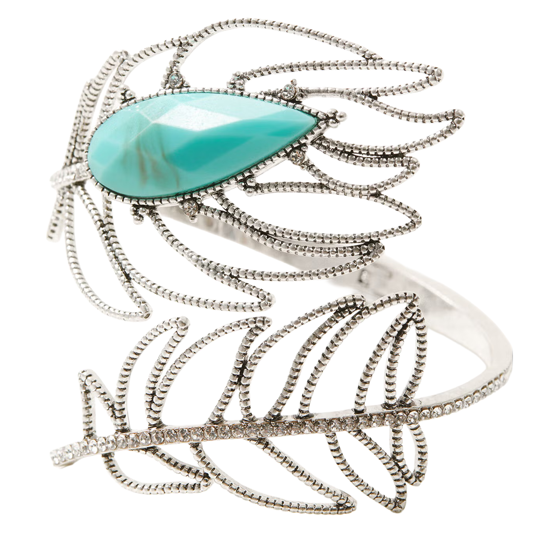 Lainey Wilson Pave Stone Feather Cuff