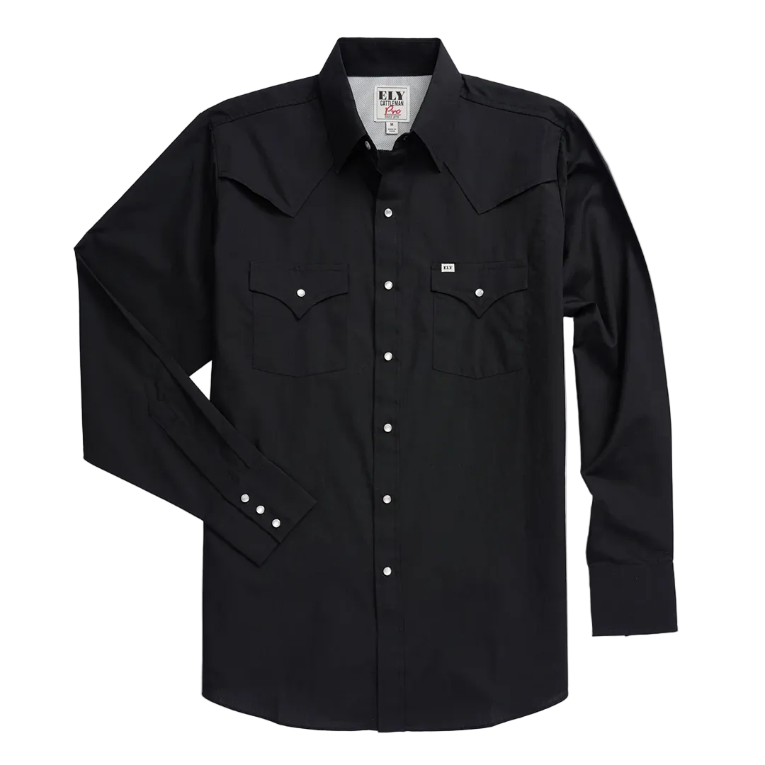 Ely Cattleman Men's Vented Western Long Sleeve Snap Shirt