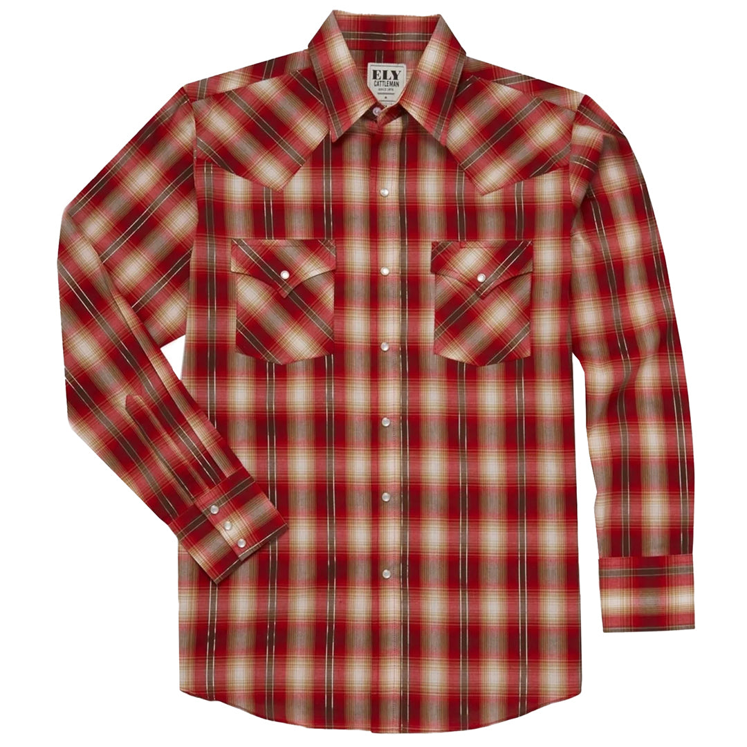 Chemise Ely Cattleman à manches longues et boutons-pression nacrés pour homme