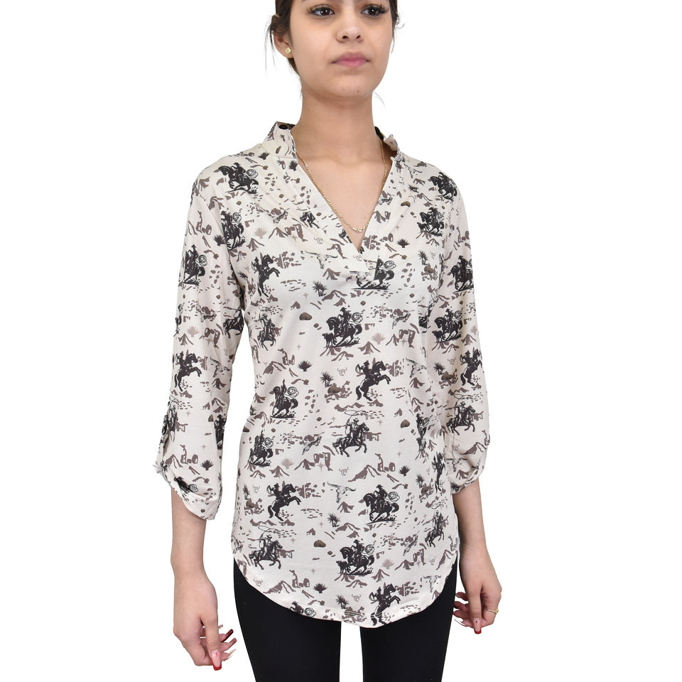 Blouse Femme Manches 3/4 Cowgirl Hardware