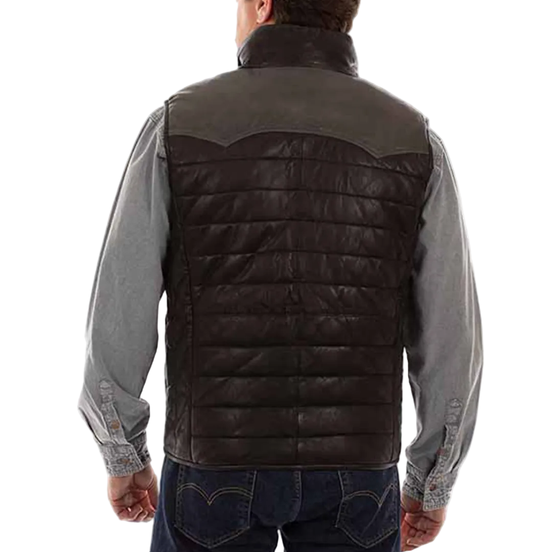 Gilet en cuir d'agneau Scully pour homme