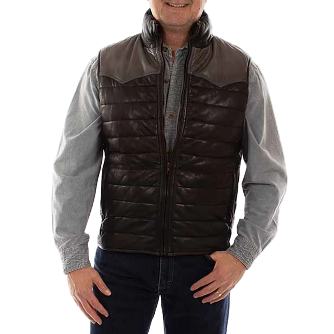 Gilet en cuir d'agneau Scully pour homme