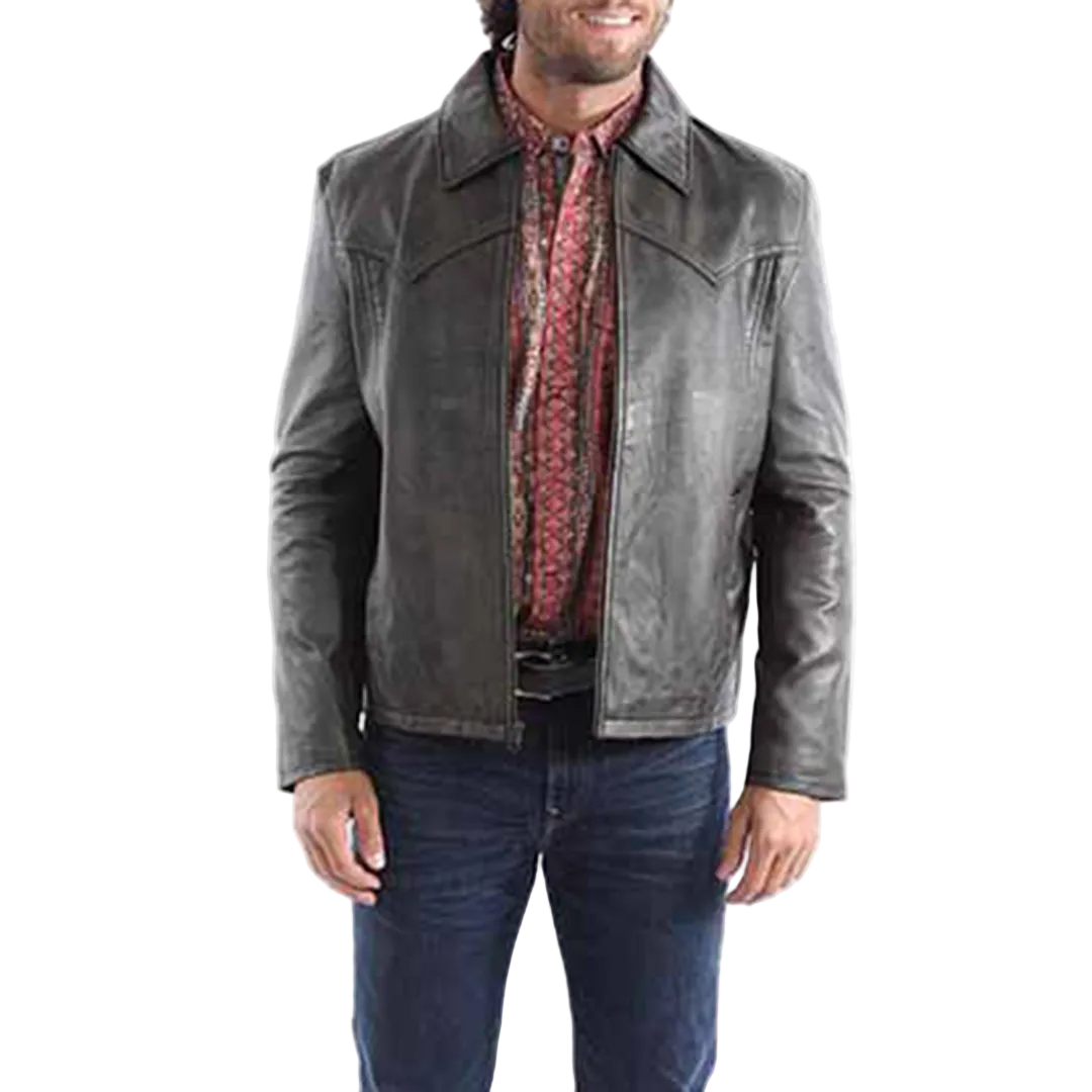 Blouson en cuir Scully pour homme