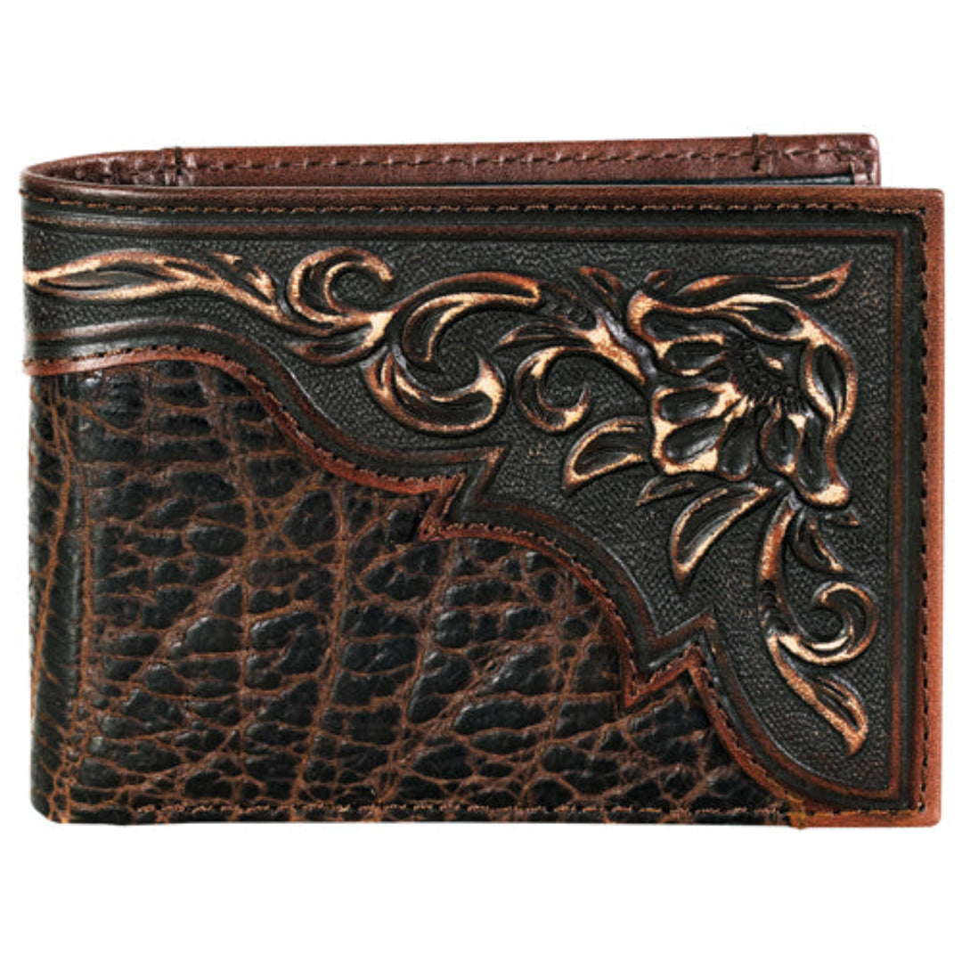 Portefeuille pliable en cuir de vachette pour homme Justin