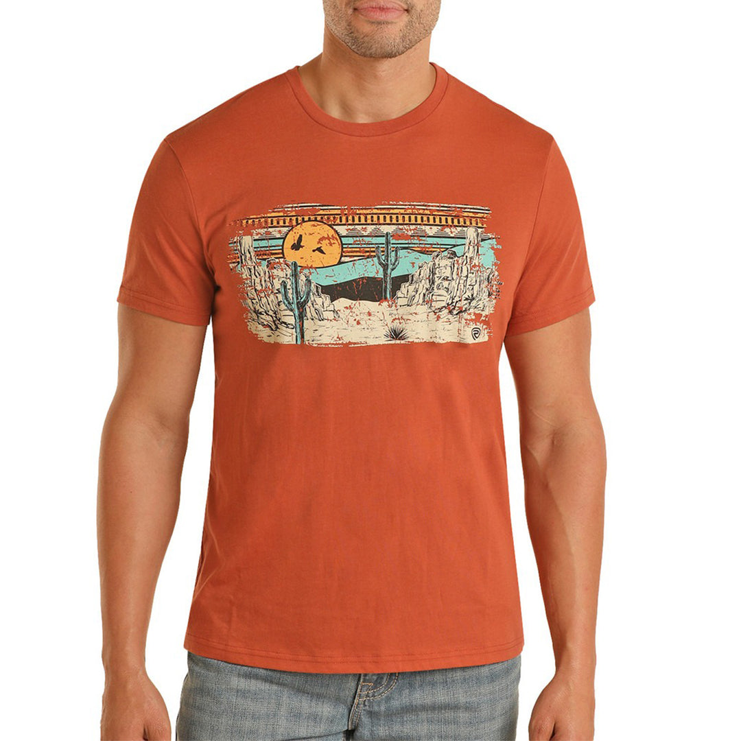 T-shirt unisexe Rock & Roll à motif paysage désertique