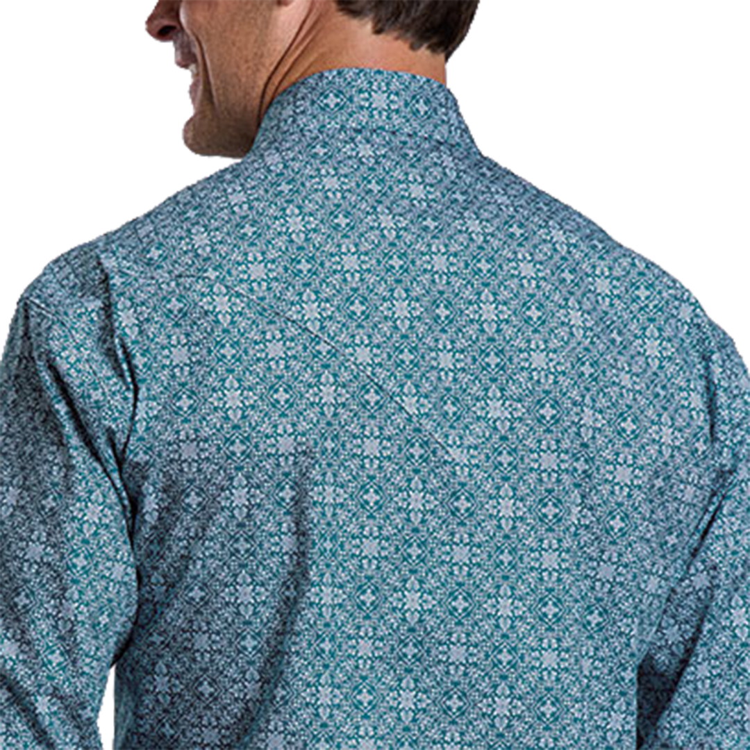 Stetson Men's Filigree Print Long Sleeve Snap Shirt