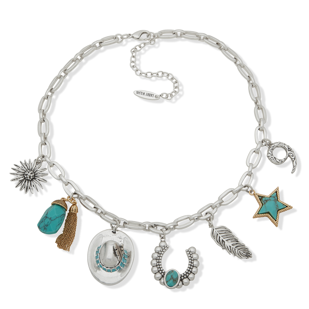 Collier 16" avec breloque chaîne en pierre Lainey Wilson