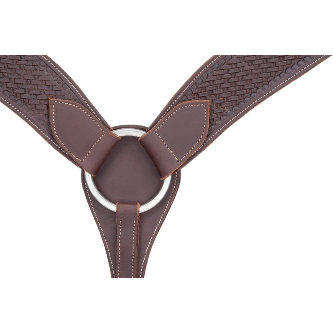 Tough 1 Royal King Harness Leather Basket Tooled Breastcollar
