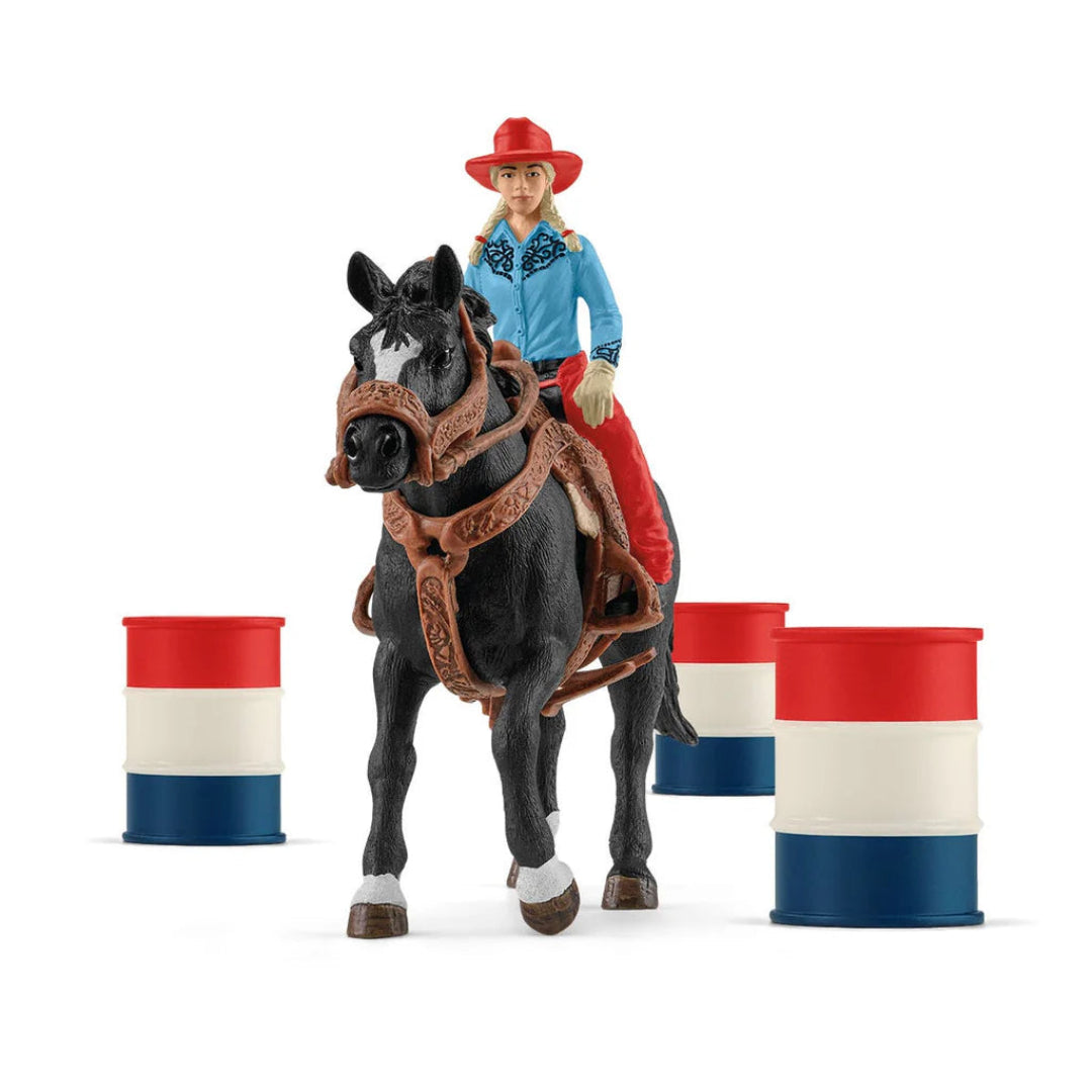 Schleich Cowgirl Cowgirl Barrel Racing Fun