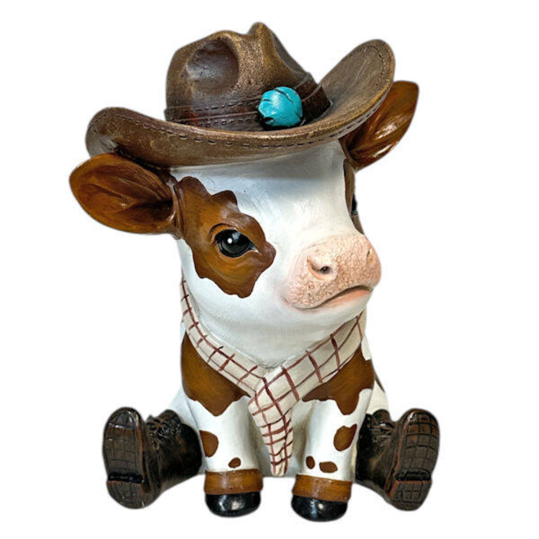 Figurine de vache De Leon Cowboy