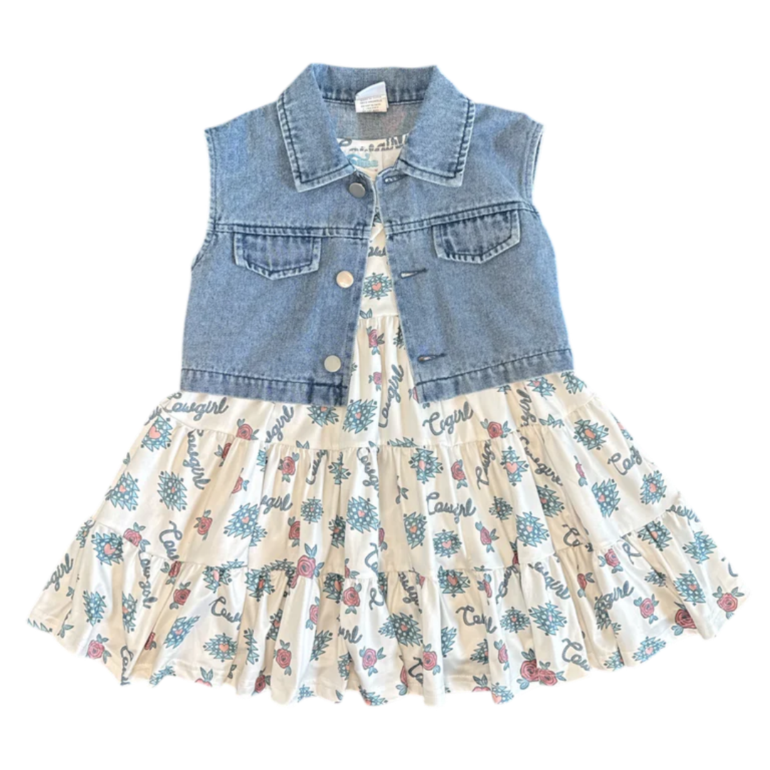 Shea Baby Retro Cowgirl Vest & Dress Set