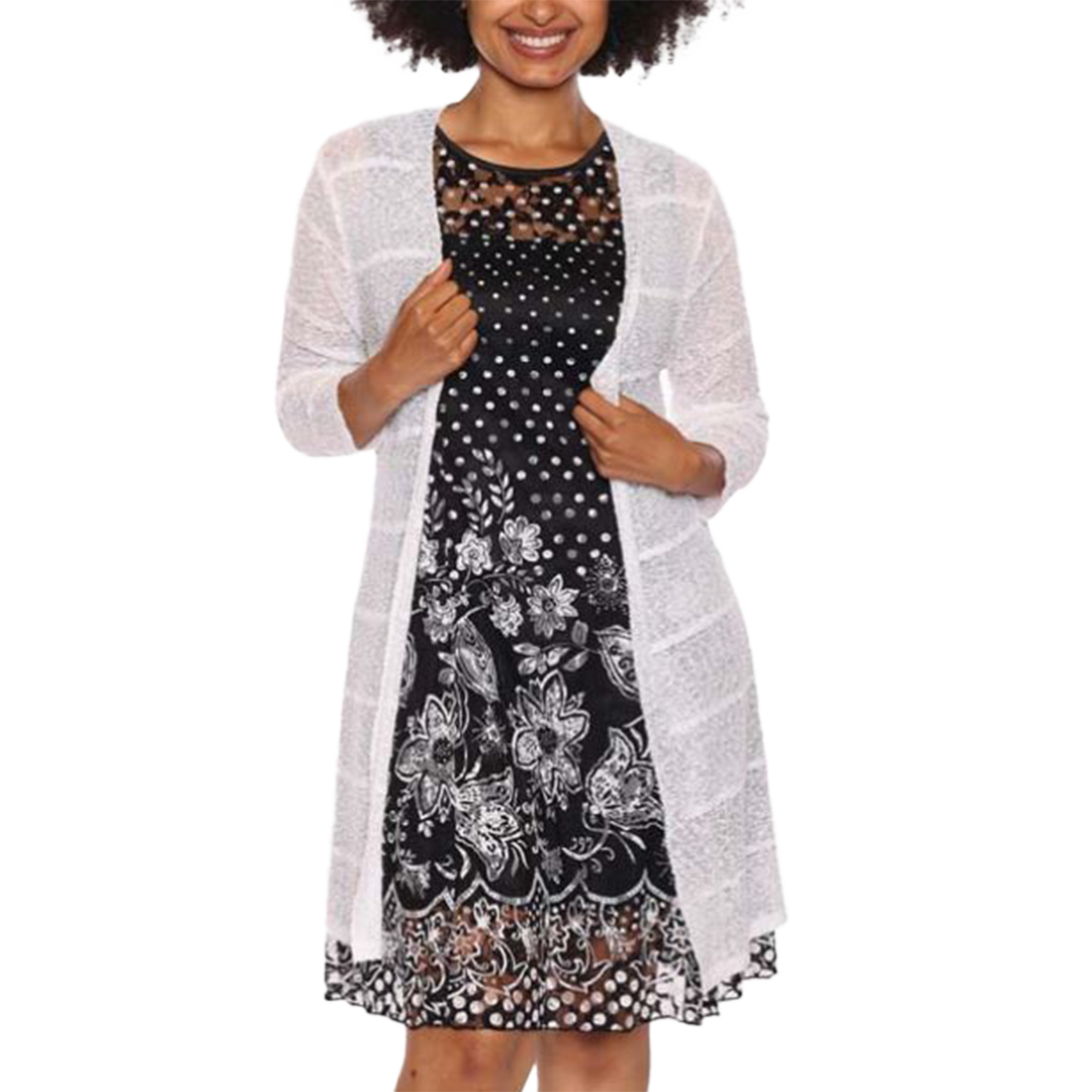 Papa Fashions Women's Lace Floral Dress