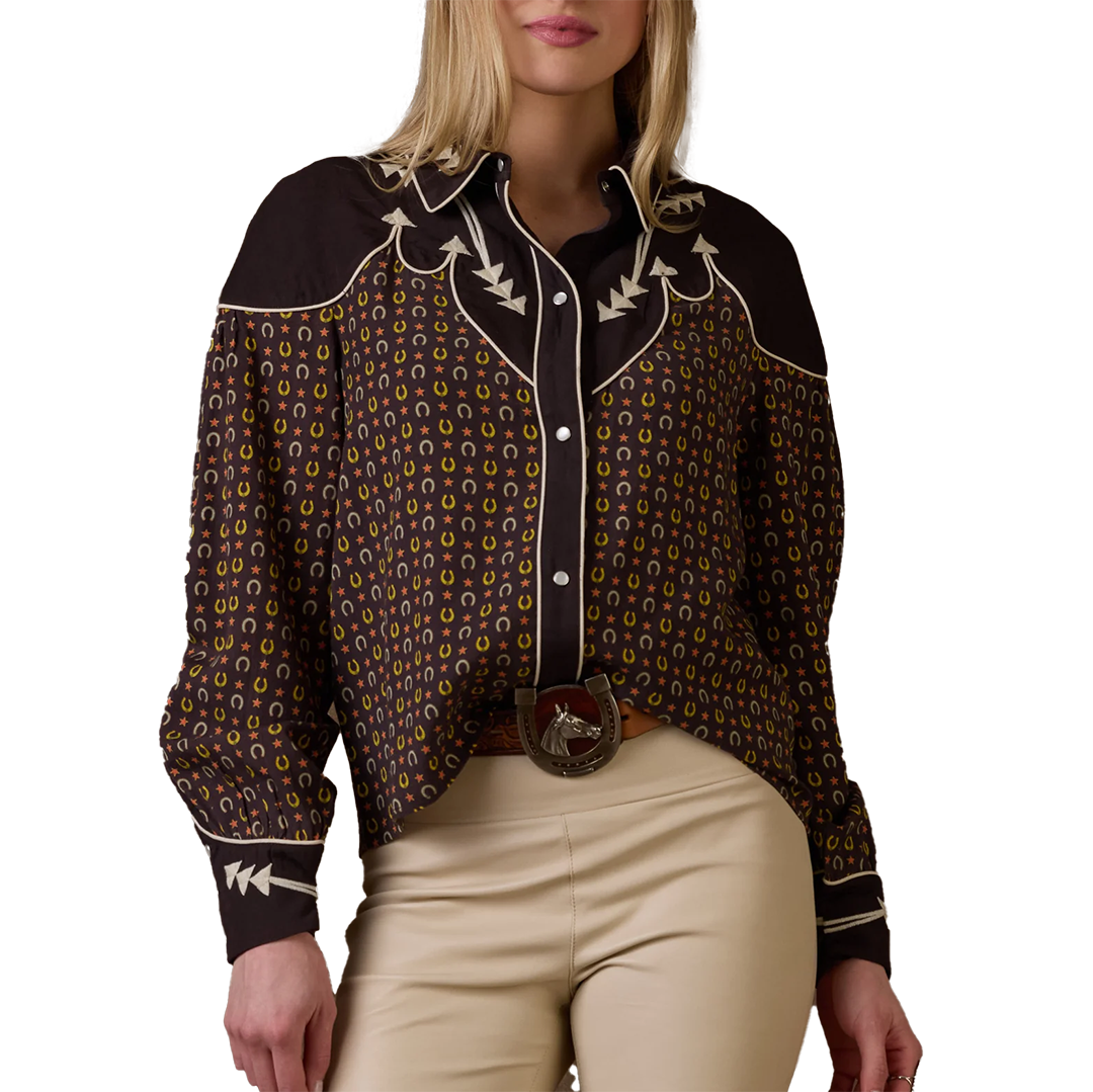 Chemise à manches longues Hard Luck pour femme Double D Ranch