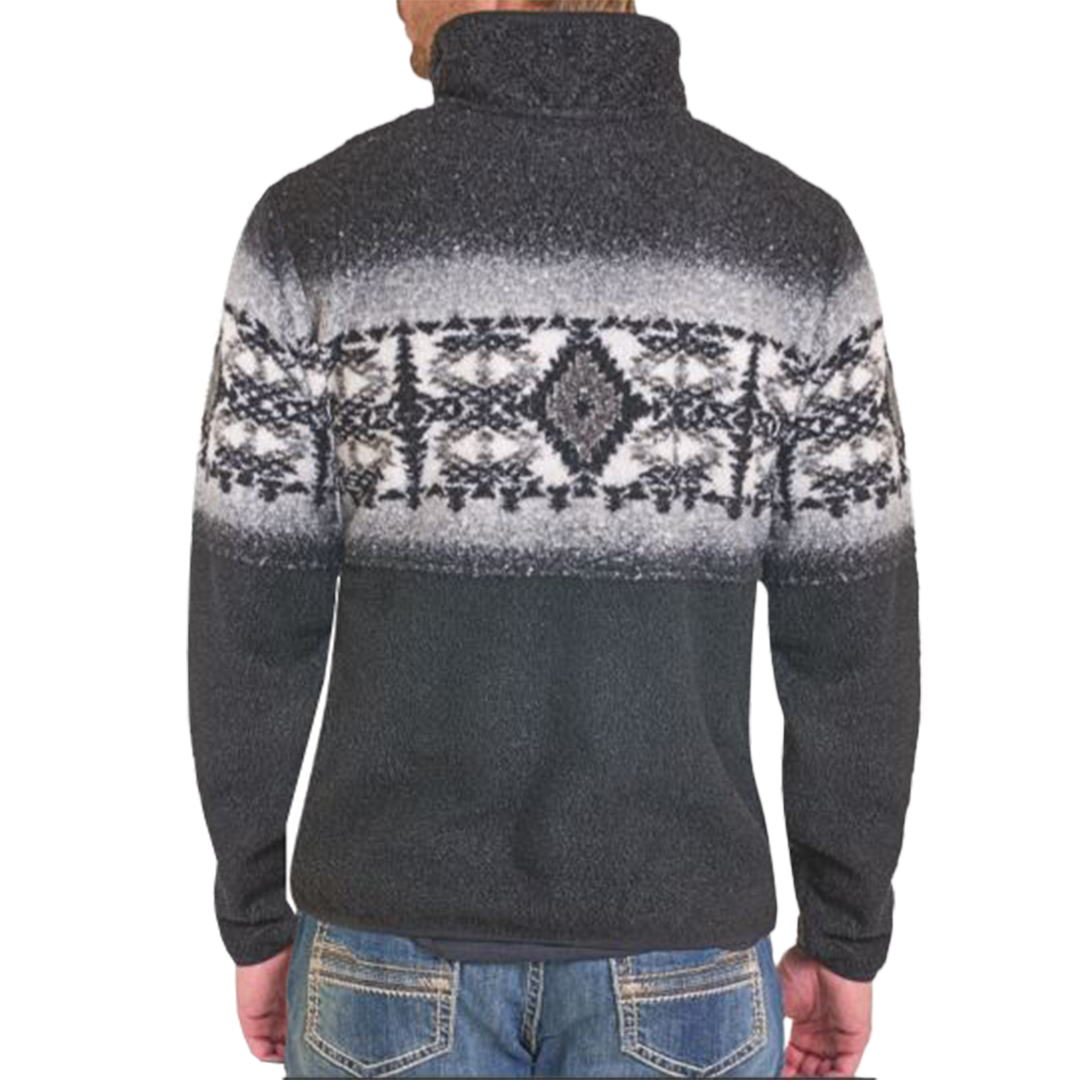 Powder River Outfitters Men's Fleece Border Aztec Pullover