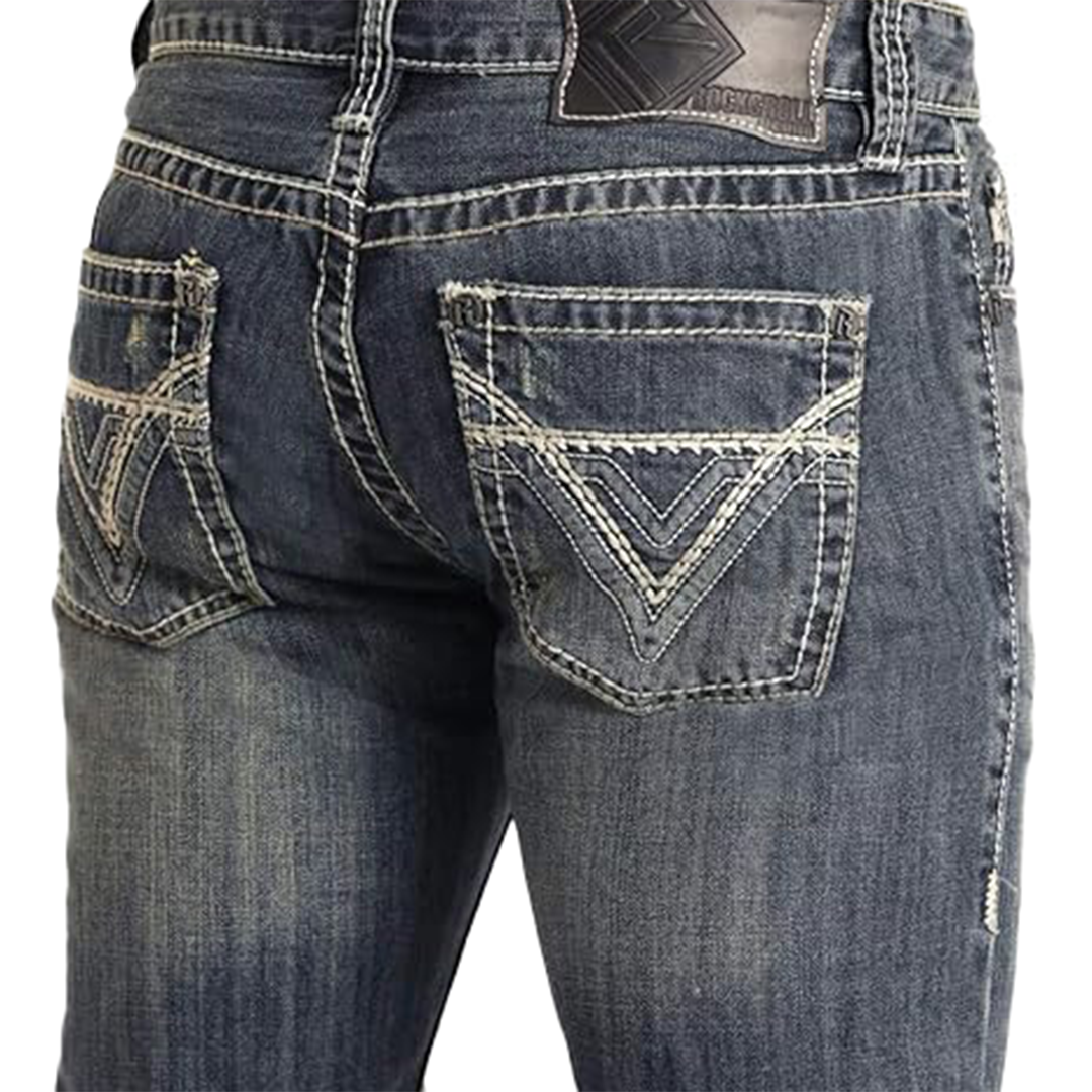 Rock & Roll Denim Men's Pistol Boot Cut Jeans