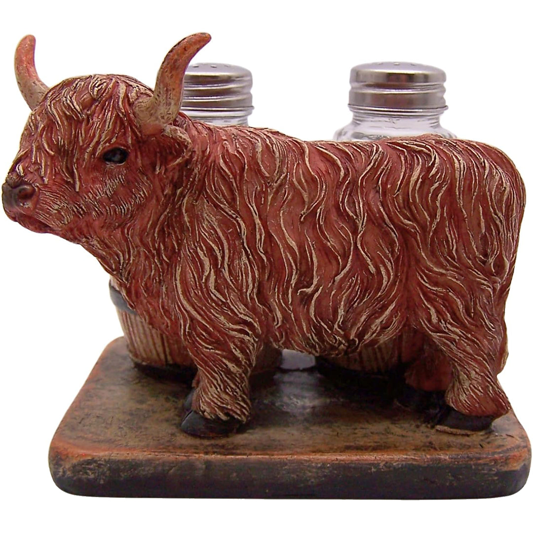 De Leon Highland Cow Salt and Pepper Shaker Set