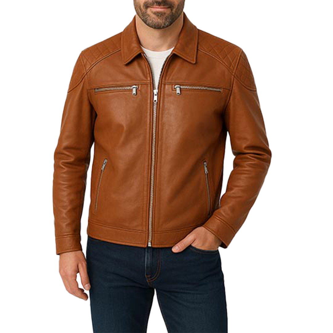 Blouson en cuir Scully pour homme